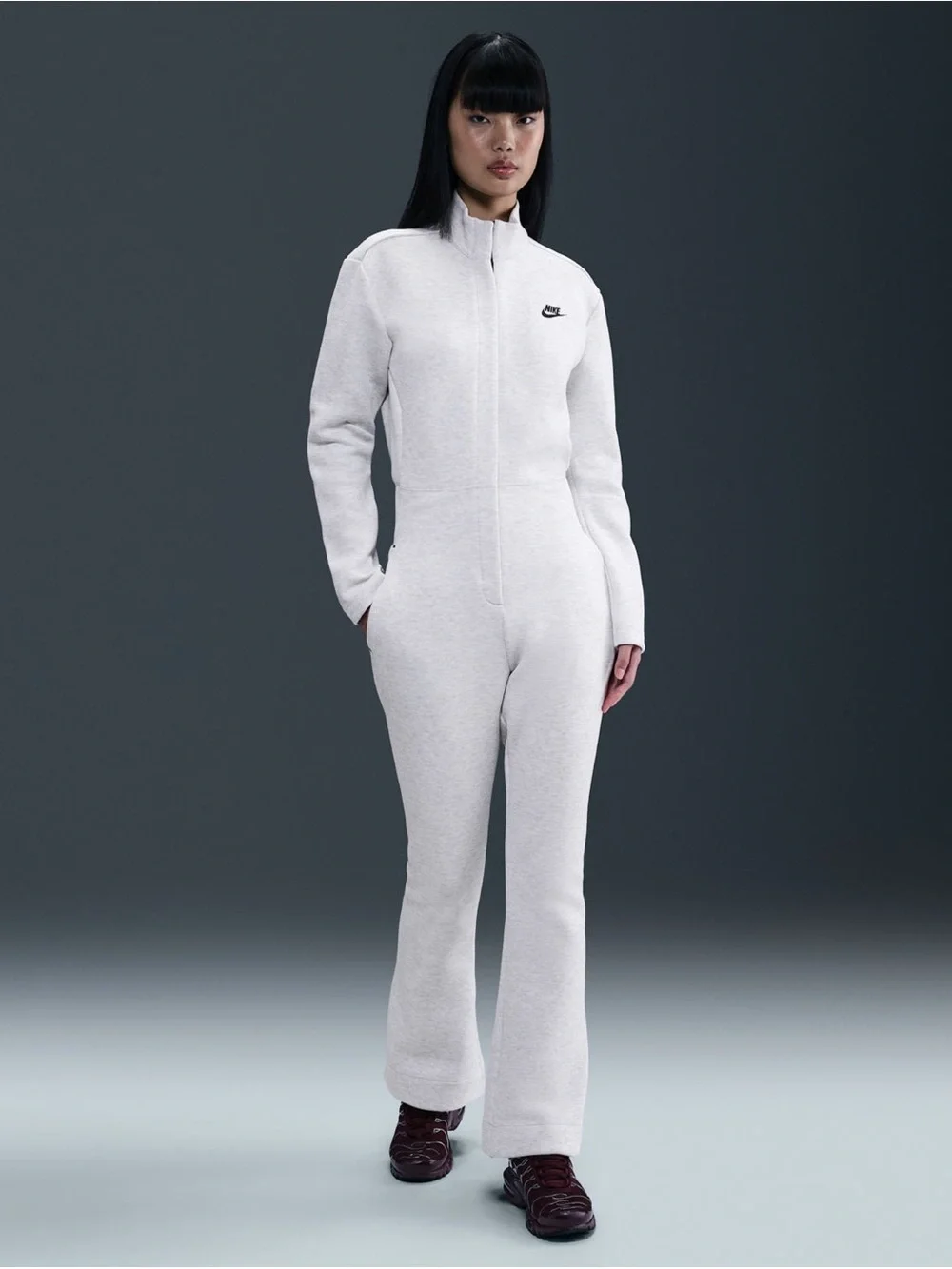 Nike Sportswear Tech Fleece Jumpsuit Light Grey Heather Black Size S